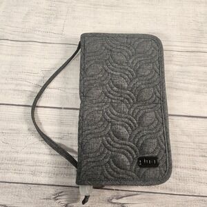 Lug Sleeper XL Jewelry Organizer Travel Case Heather Gray Quilted Paisley